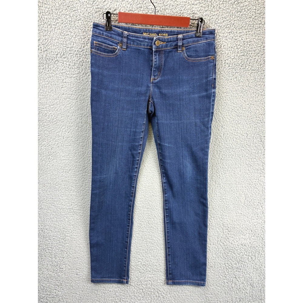 Michael Kors Skinny Jeans Womens 4 Blue Medium Wash Stretch Denim Casual